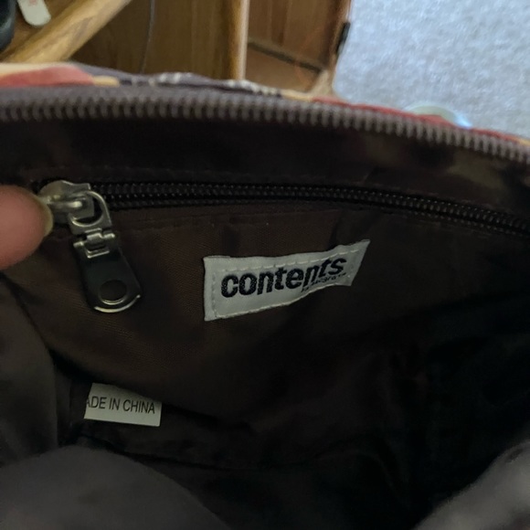 Contents Mini Clutch Multi Colored Print Bag NWT - Picture 2 of 5